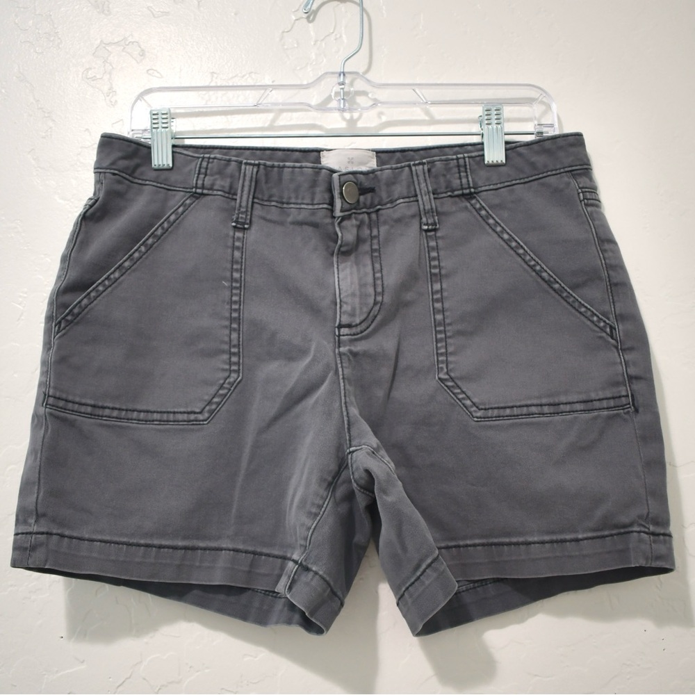 Caslon Gray Utility Shorts 4” Inseam Mid Rise Casual Summer Size M - Picture 2 of 5